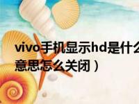 vivo手机显示hd是什么意思怎么关闭（手机显示hd是什么意思怎么关闭）