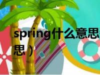 spring什么意思翻译成中文（spring什么意思）