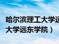 哈尔滨理工大学远东学院分数线（哈尔滨理工大学远东学院）