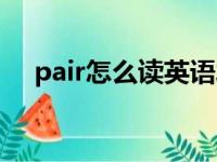 pair怎么读英语发音语音（pair怎么读）