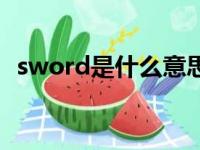 sword是什么意思啊（sword是什么意思）