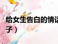 给女生告白的情话暖心（给女生告白的暖心句子）