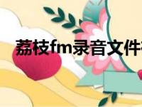 荔枝fm录音文件在哪（荔枝fm怎么录音）