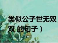 类似公子世无双 的句子唯美（类似公子世无双 的句子）