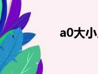 a0大小尺寸（a0大小）