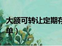 大额可转让定期存单市场（大额可转让定期存单）