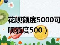 花呗额度5000可以分期买六千的手机吗（花呗额度500）