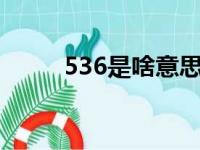 536是啥意思（5360是什么意思）