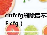 dnfcfg删除后不再重建这个文件了咋整（DNF cfg）