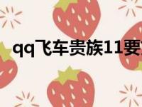 qq飞车贵族11要充多少钱（QQ飞车贵族）