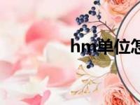 hm单位怎么读（hm单位）