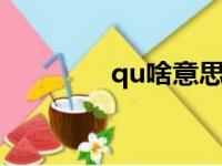 qu啥意思（quq什么意思）