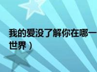 我的爱没了解你在哪一个世界里（我的爱没了解你在哪一个世界）