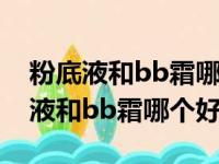 粉底液和bb霜哪个好哪个能持久一点（粉底液和bb霜哪个好）