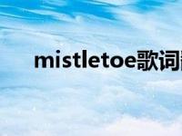 mistletoe歌词翻译（mistletoe歌词）