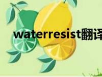 waterresist翻译成中文（water resist）