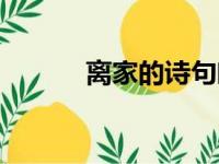 离家的诗句唯美（离家的诗句）