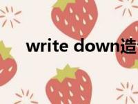 write down造句简单（write down）