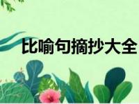 比喻句摘抄大全10000个（比喻句摘抄）