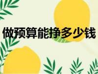 做预算能挣多少钱（做预算一年能挣50万吗）