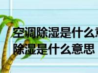 空调除湿是什么意思?墙壁会不会发霉（空调除湿是什么意思）