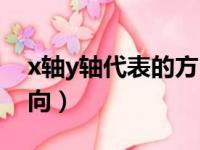 x轴y轴代表的方向是什么（x轴y轴代表的方向）