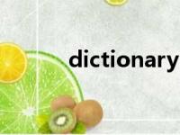 dictionary（dictionary复数）