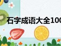 石字成语大全100个成语（石字成语大全）