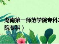 湖南第一师范学院专科2022年录取分数线（湖南第一师范学院专科）