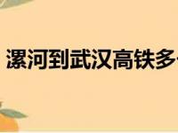 漯河到武汉高铁多长时间（漯河到武汉高铁）