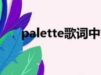 palette歌词中文翻译（palette歌词）