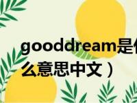 gooddream是什么意思中文（dream是什么意思中文）