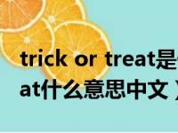 trick or treat是什么意思中文（trick or treat什么意思中文）