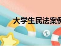 大学生民法案例分析（民法案例分析）