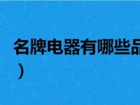 名牌电器有哪些品牌（哪个牌子的电器最难看）