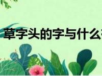 草字头的字与什么有关（草字头与什么有关）