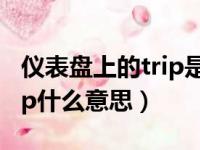 仪表盘上的trip是什么意思（汽车仪表盘上trip什么意思）