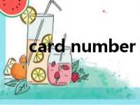 card number 美国（card number）