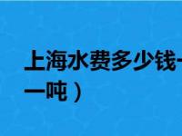 上海水费多少钱一吨2020（上海水费多少钱一吨）