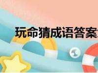 玩命猜成语答案大全（玩命猜成语答案）