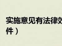 实施意见有法律效力吗（实施意见属于什么文件）