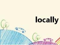 locally 翻译（locally）