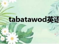 tabatawod英语怎么读（tabata wod）