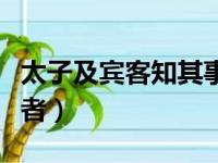 太子及宾客知其事者句式（太子及宾客知其事者）