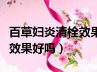 百草妇炎清栓效果好吗怎么用（百草妇炎清栓效果好吗）