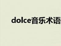 dolce音乐术语翻译（dolce音乐术语）