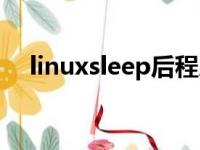 linuxsleep后程序不执行（linuxsleep）