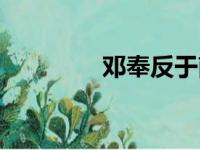 邓奉反于南阳翻译（邓奉）