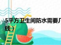 5平方卫生间防水需要几桶雨虹防水（5平米卫生间防水多少钱）