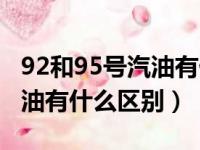 92和95号汽油有什么区别体验（92和95号汽油有什么区别）